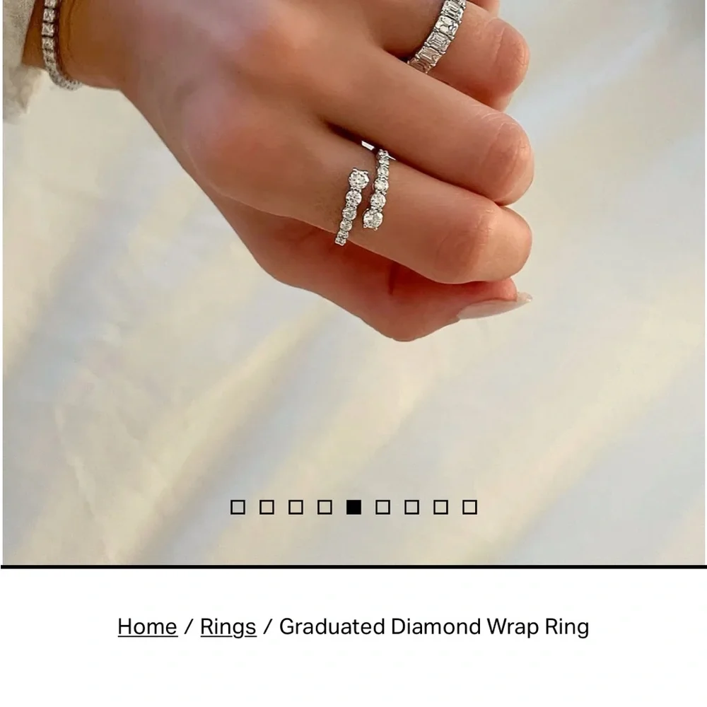Graduate Diamond Wrap Ring - Picture 5 of 8